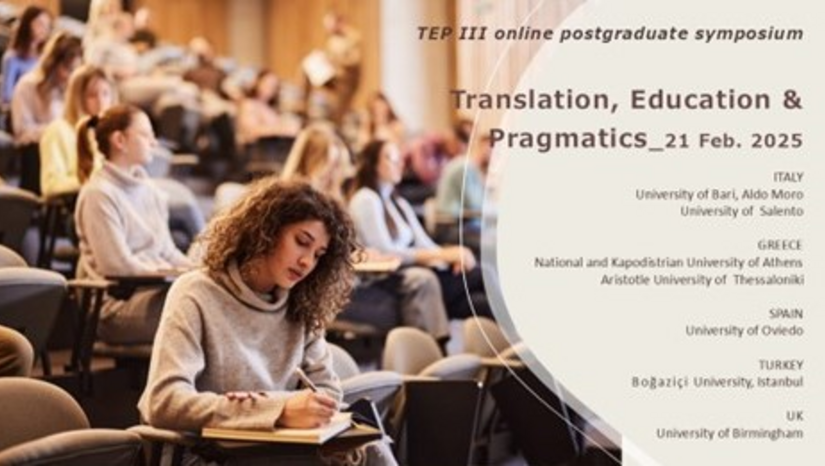 Τρίτη on line ημερίδα για μεταπτυχιακούς, Translation, Education &Pragmatics, 21 Φεβρουαρίου 2025 